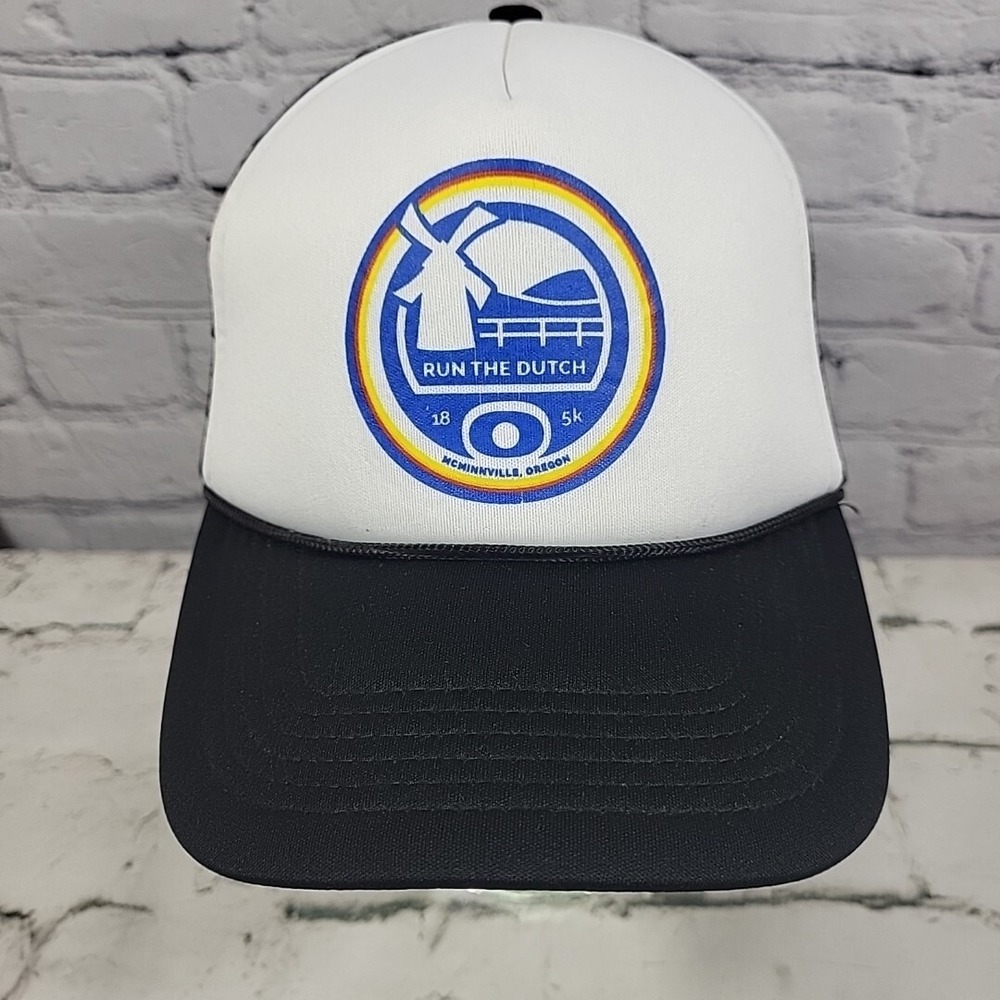 Dutch Bros Trucker Hat Unisex Snapback Foam Rope Front White Black Ball Cap‎